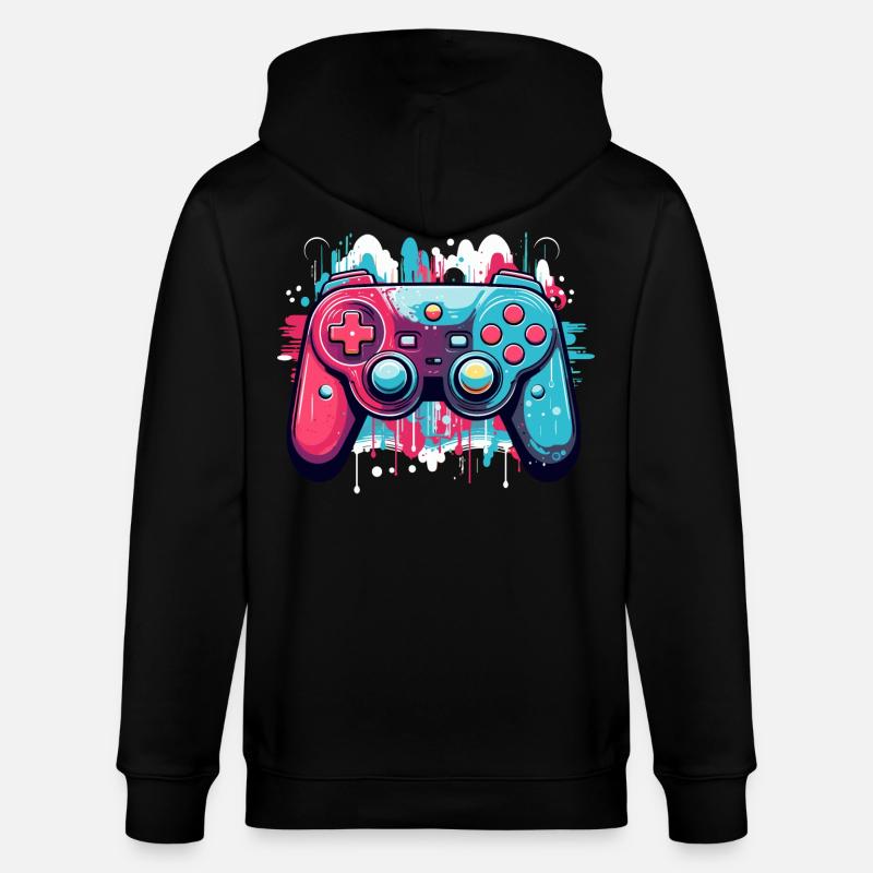 Game Controller - Stanley/Stella Unisex Bio-Kapuzenjacke CULTIVATOR  - Schwarz