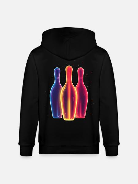 90s Bowling - Stanley/Stella CULTIVATOR Unisex Organic Hooded Jacket - black