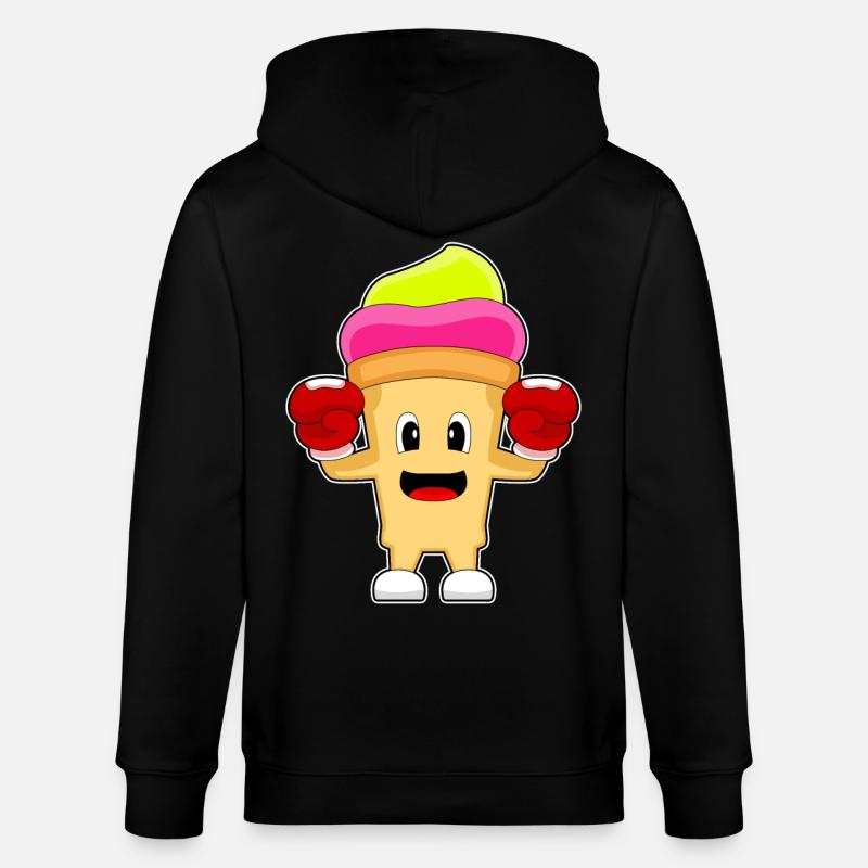 Eiscreme Boxer Boxhandschuhe Boxen - Stanley/Stella Unisex Bio-Kapuzenjacke CULTIVATOR  - Schwarz