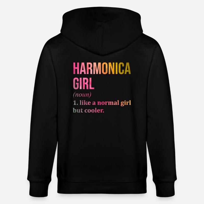 harmonica - Veste à capuche bio CULTIVATOR Stanley/Stella Unisexe - noir