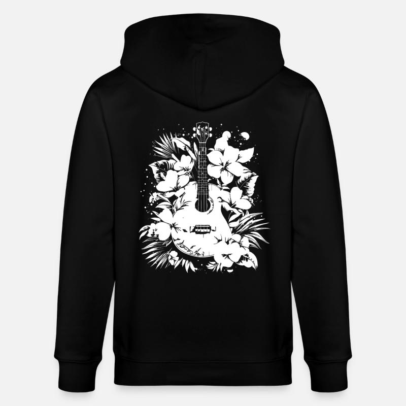 Ukulele Comic - Stanley/Stella Unisex Bio-Kapuzenjacke CULTIVATOR  - Schwarz