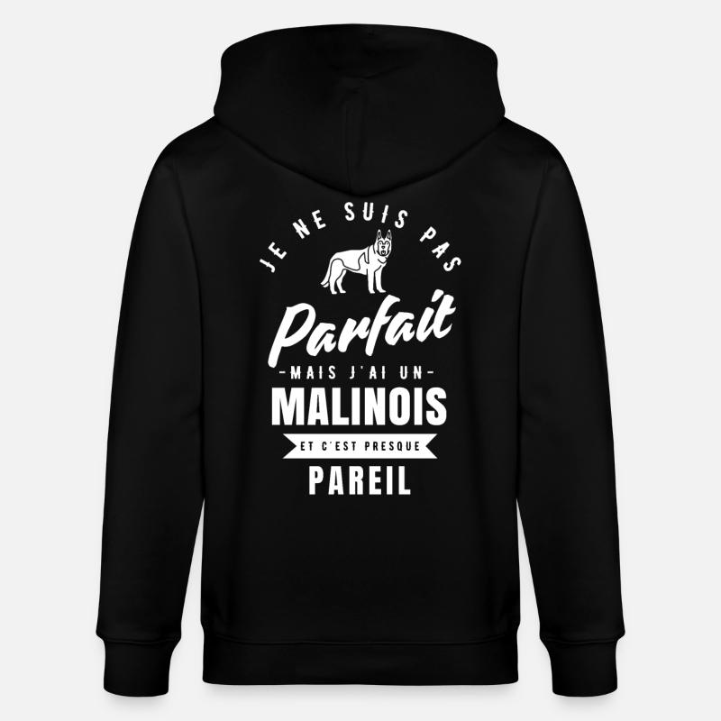 Berger belge malinois idée cadeau - Veste à capuche bio CULTIVATOR Stanley/Stella Unisexe - noir
