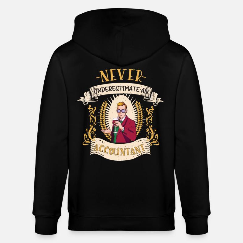 Cadeau drôle de comptabilité comptable - Veste à capuche bio CULTIVATOR Stanley/Stella Unisexe - noir