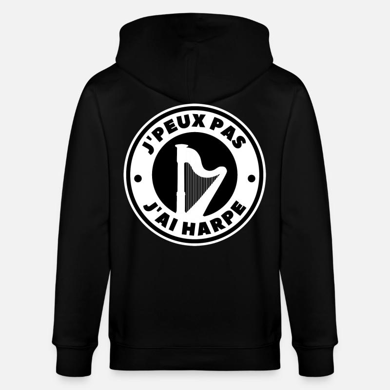 je peux pas j'ai harpe - Veste à capuche bio CULTIVATOR Stanley/Stella Unisexe - noir