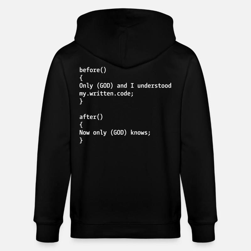 Blague du programmeur - Veste à capuche bio CULTIVATOR Stanley/Stella Unisexe - noir