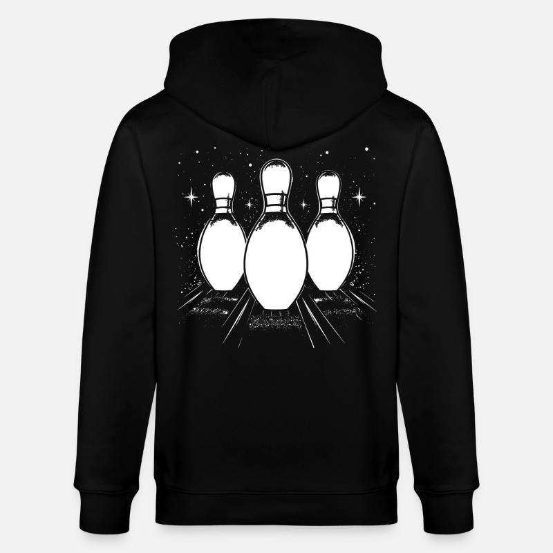 Dessin de bowling - Veste à capuche bio CULTIVATOR Stanley/Stella Unisexe - noir