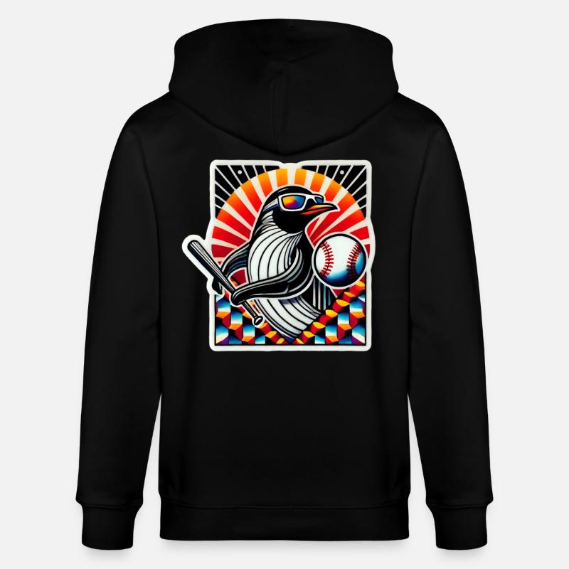Baseball des pingouins - Veste à capuche bio CULTIVATOR Stanley/Stella Unisexe - noir