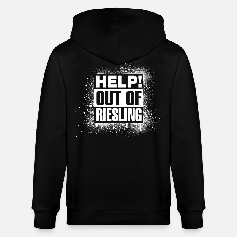 AIDE! Hors Riesling - Veste à capuche bio CULTIVATOR Stanley/Stella Unisexe - noir