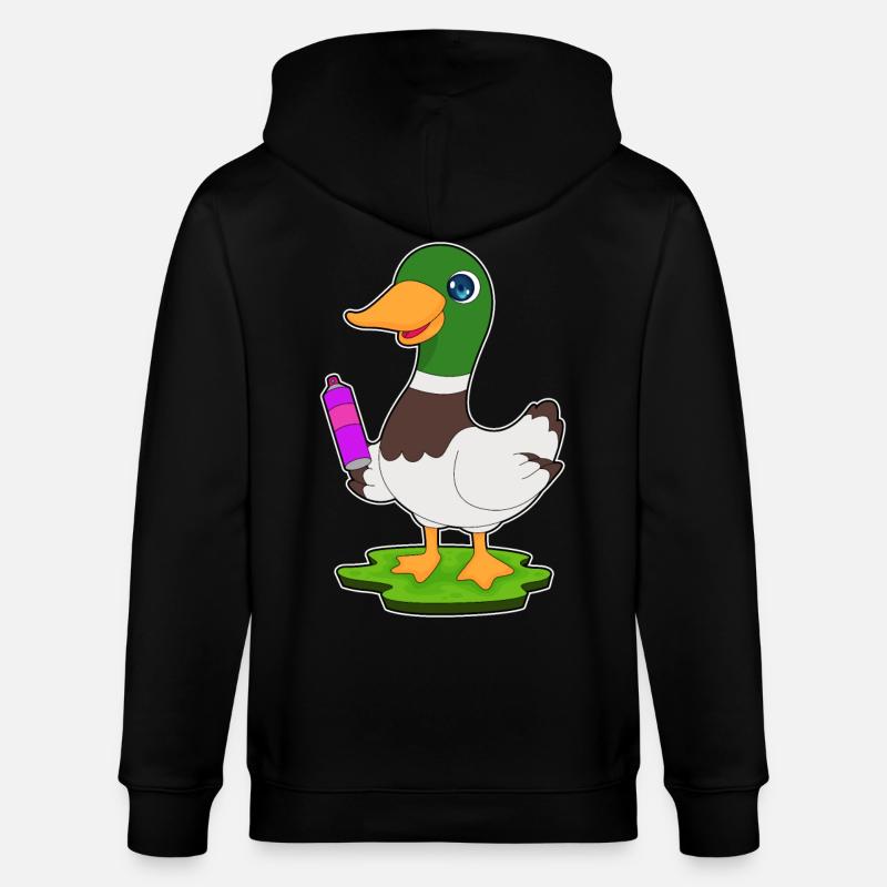 Aérosol de pulvérisation de canard - Veste à capuche bio CULTIVATOR Stanley/Stella Unisexe - noir