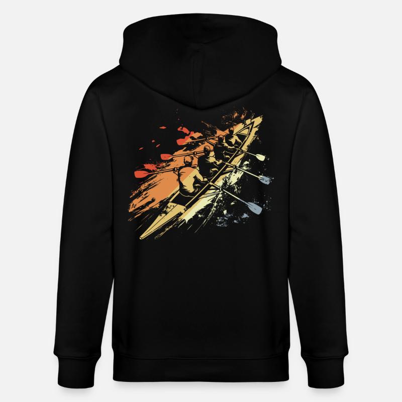 Graphique de l’équipe d’aviron rétro - Veste à capuche bio CULTIVATOR Stanley/Stella Unisexe - noir