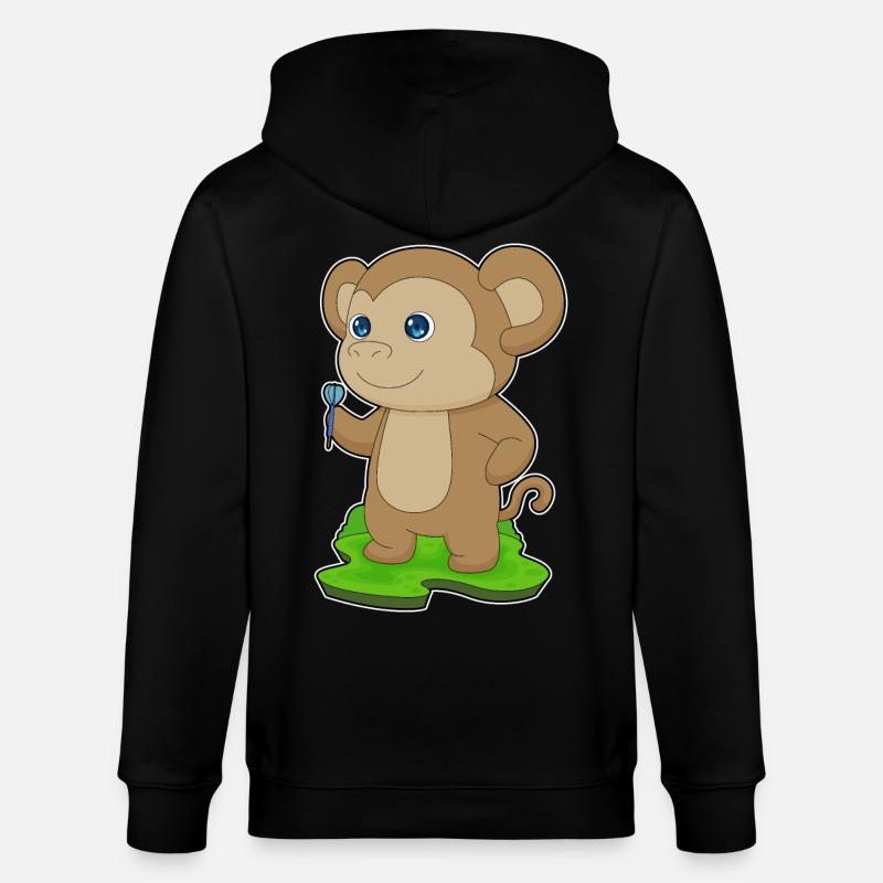 Fléchette de singe - Veste à capuche bio CULTIVATOR Stanley/Stella Unisexe - noir