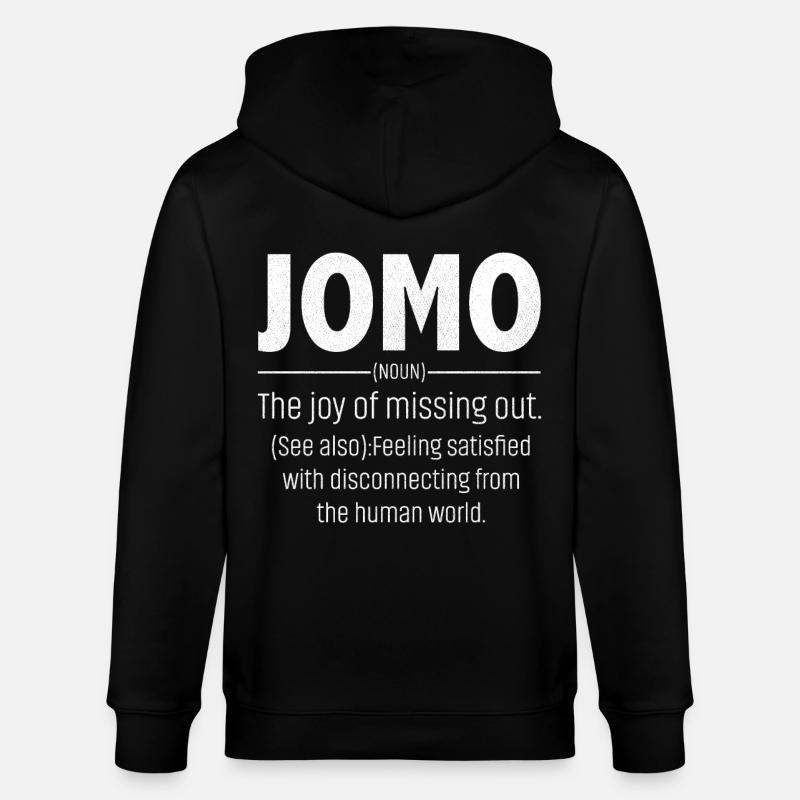 Jomo Defination Lustig - Stanley/Stella Unisex Bio-Kapuzenjacke CULTIVATOR  - Schwarz