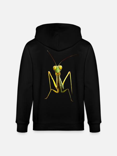 Gottesanbeterin Praying Mantis Liebe Fangschrecken - Stanley/Stella Unisex Bio-Kapuzenjacke CULTIVATOR - Schwarz