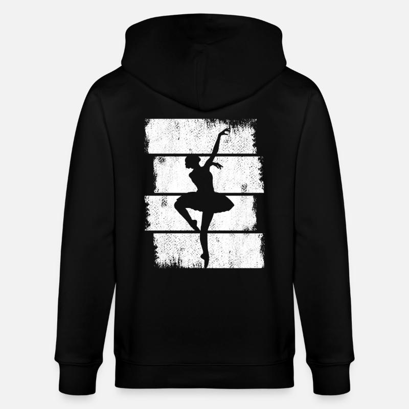 Dessin de danseuse de ballet - Veste à capuche bio CULTIVATOR Stanley/Stella Unisexe - noir