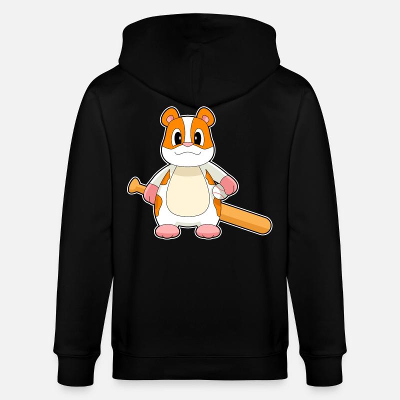 Hamster Baseball Baseballschläger - Stanley/Stella Unisex Bio-Kapuzenjacke CULTIVATOR  - Schwarz