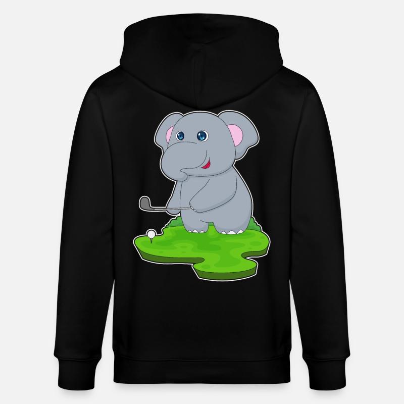 Elefant Golf Golfschläger - Stanley/Stella Unisex Bio-Kapuzenjacke CULTIVATOR  - Schwarz