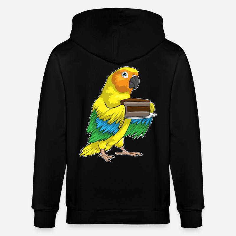 Gâteau d’anniversaire perroquet - Veste à capuche bio CULTIVATOR Stanley/Stella Unisexe - noir