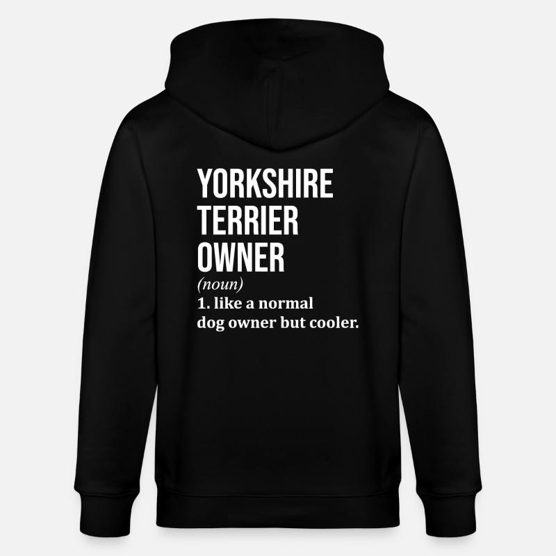 Yorkshire terrier - Veste à capuche bio CULTIVATOR Stanley/Stella Unisexe - noir