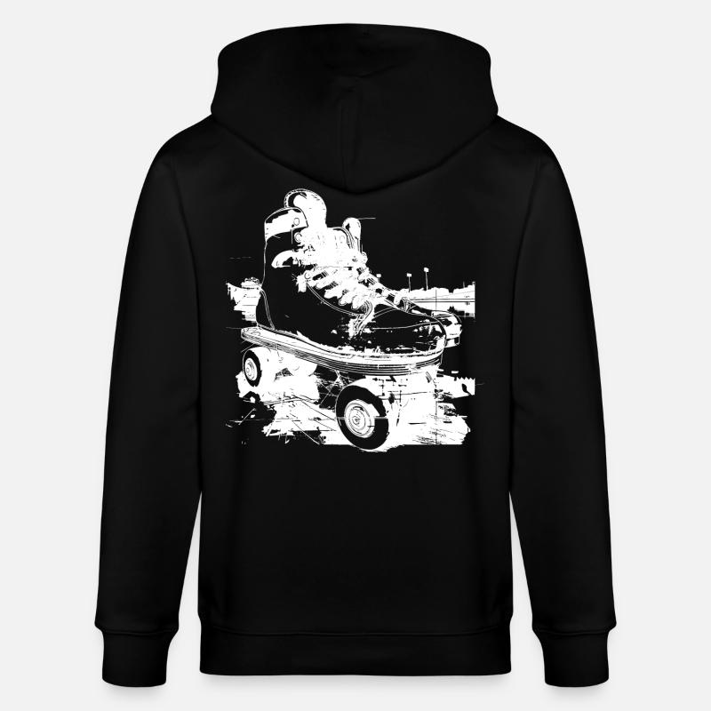 Rollerskates Grafik - Stanley/Stella Unisex Bio-Kapuzenjacke CULTIVATOR  - Schwarz