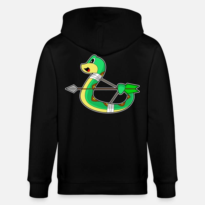 Arc d’archer serpent - Veste à capuche bio CULTIVATOR Stanley/Stella Unisexe - noir