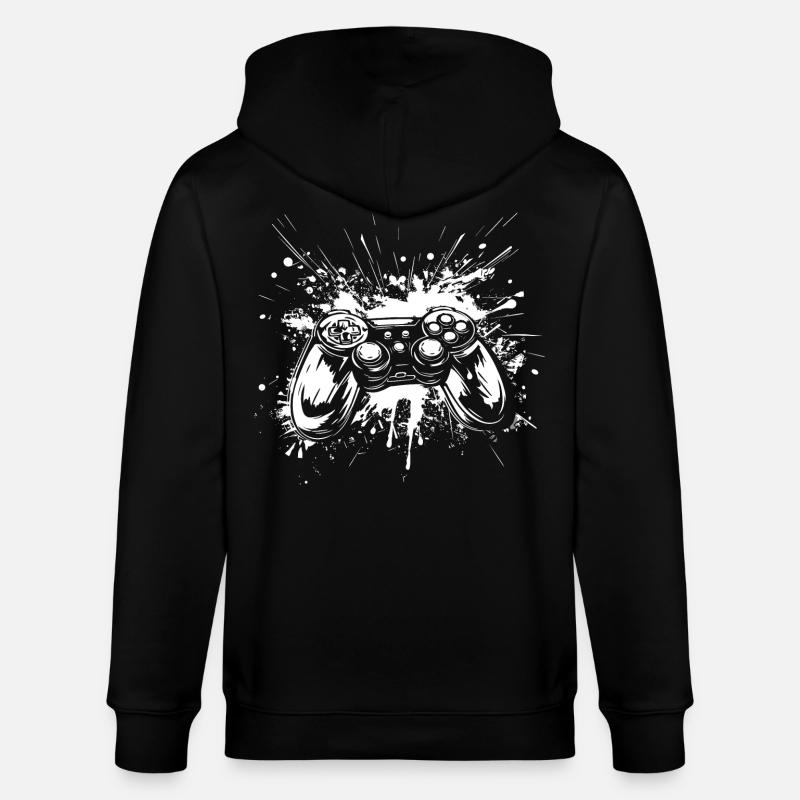Game Controller - Stanley/Stella Unisex Bio-Kapuzenjacke CULTIVATOR  - Schwarz