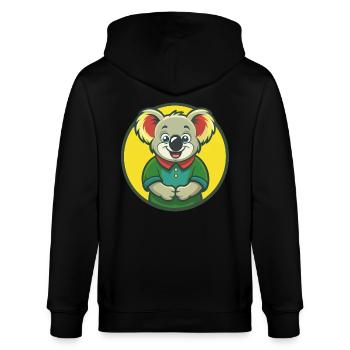 Koala Niedliche Kawaii Cartoon Clipart Haustier Tier - Stanley/Stella Unisex Bio-Kapuzenjacke CULTIVATOR  - Schwarz - Hinten - Anna (173cm)
