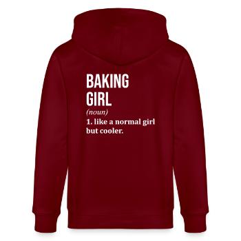 Baking - Stanley/Stella CULTIVATOR  Unisex Organic Hooded Jacket - burgundy - Back - Anna (173cm)