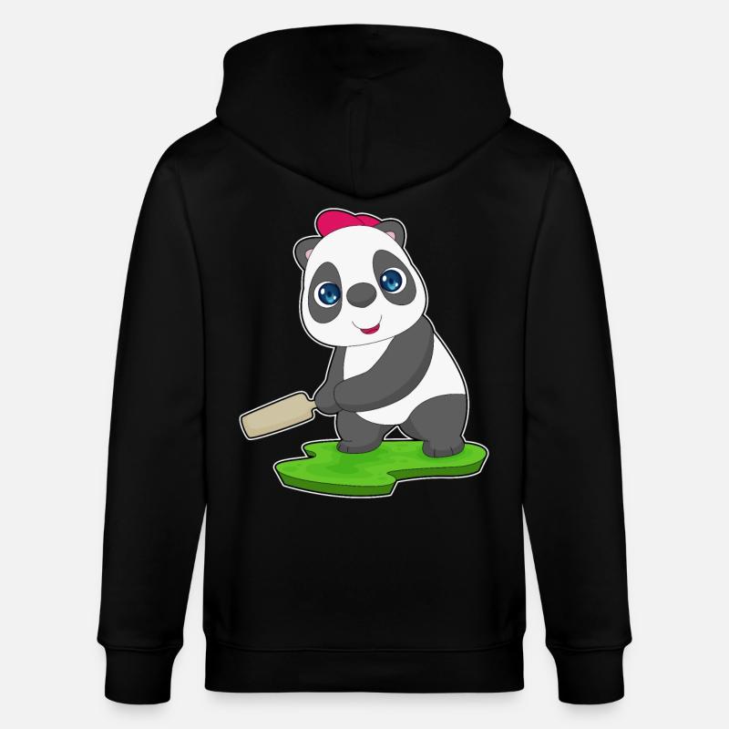Panda Cricket Battes de cricket - Veste à capuche bio CULTIVATOR Stanley/Stella Unisexe - noir