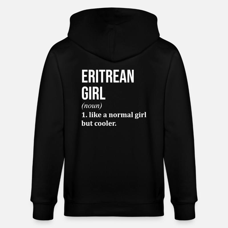 Eritrea - Stanley/Stella Unisex Bio-Kapuzenjacke CULTIVATOR  - Schwarz