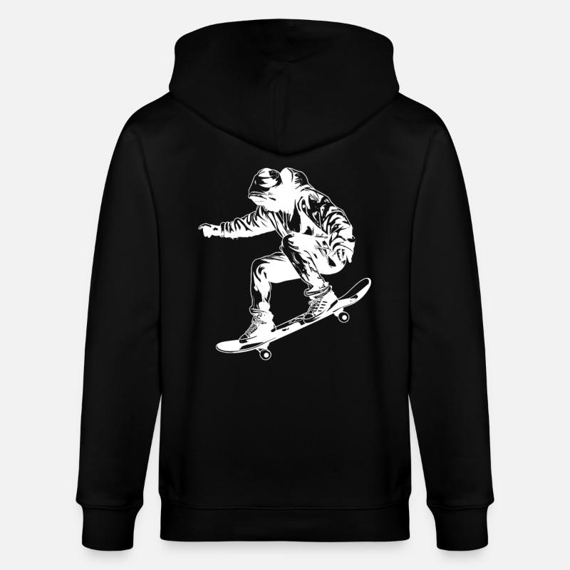 Graphismes de skateboard - Veste à capuche bio CULTIVATOR Stanley/Stella Unisexe - noir