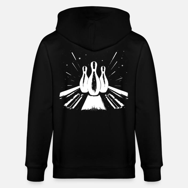 Bowling - Stanley/Stella Unisex Bio-Kapuzenjacke CULTIVATOR  - Schwarz