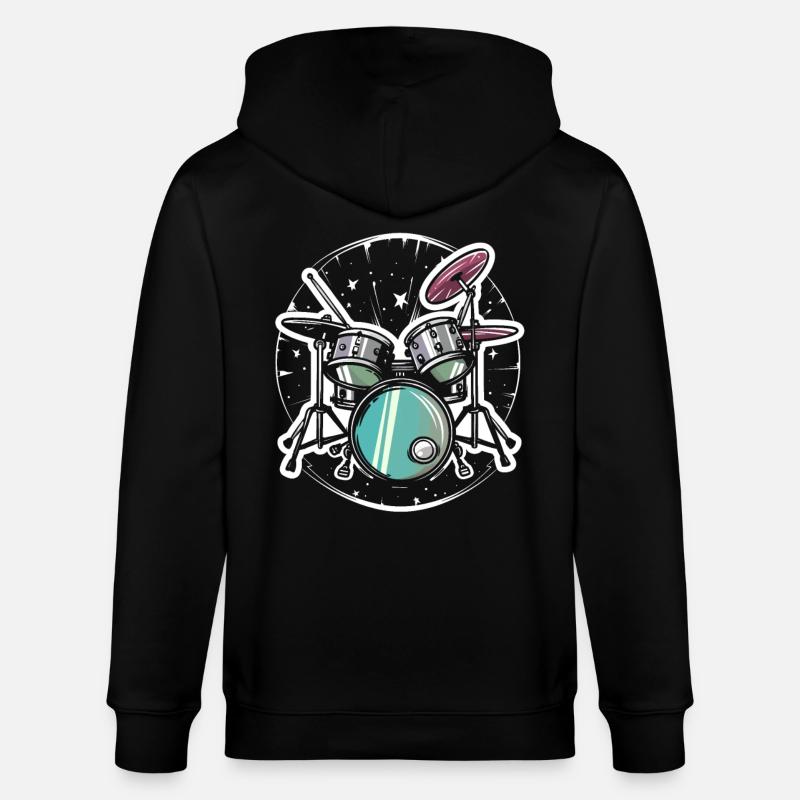 Graphiques de batterie - Veste à capuche bio CULTIVATOR Stanley/Stella Unisexe - noir