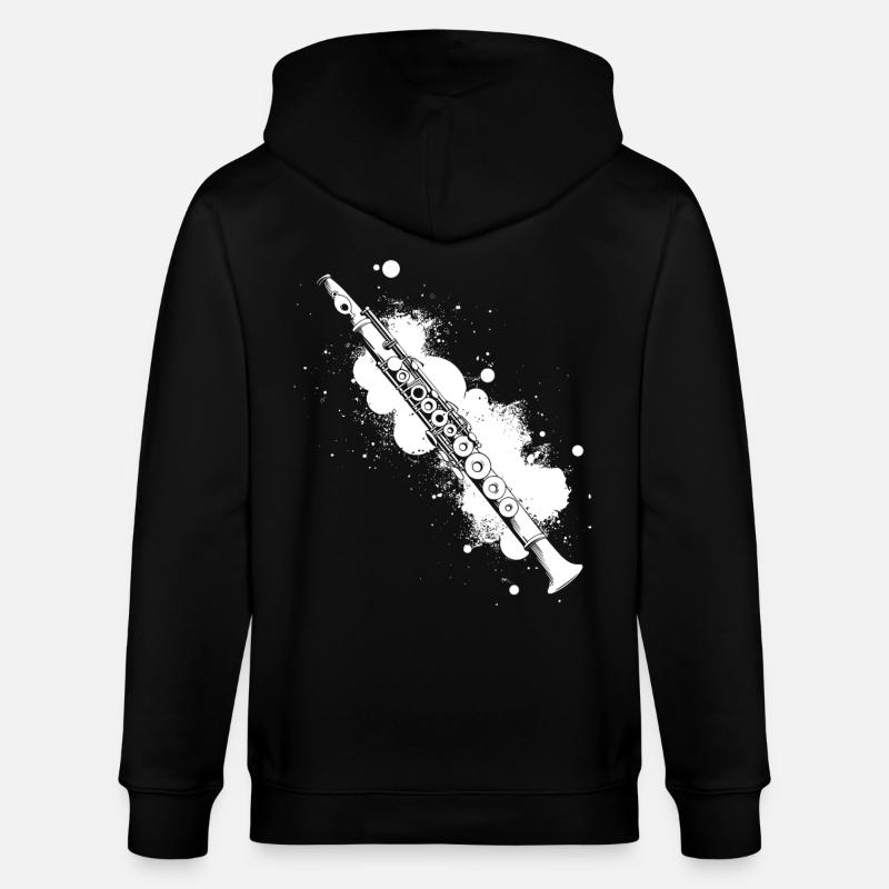 Flöte Graffiti - Stanley/Stella Unisex Bio-Kapuzenjacke CULTIVATOR  - Schwarz