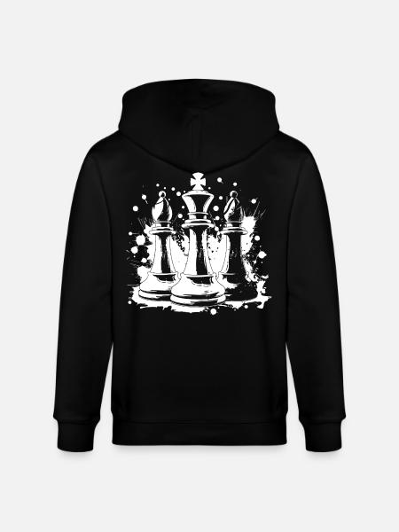 Chess bishop and king - Stanley/Stella CULTIVATOR  Unisex Organic Hooded Jacket - black