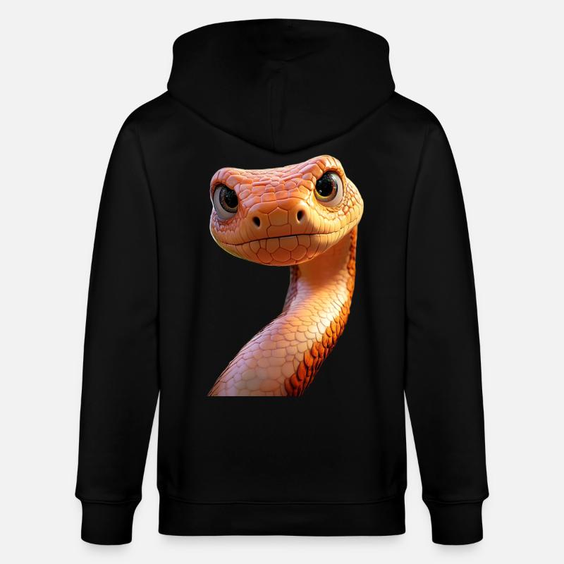 Schlange Python Kobra Mamba Klapperschlange Snake - Stanley/Stella Unisex Bio-Kapuzenjacke CULTIVATOR - Schwarz