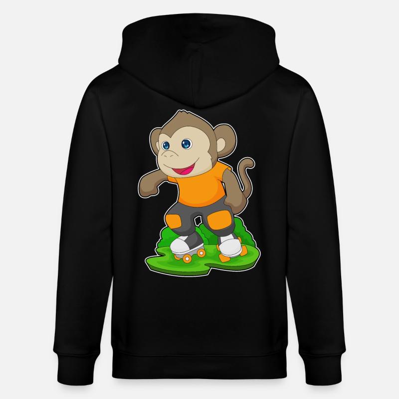 Monkey Rollers Rollers Rollers - Veste à capuche bio CULTIVATOR Stanley/Stella Unisexe - noir