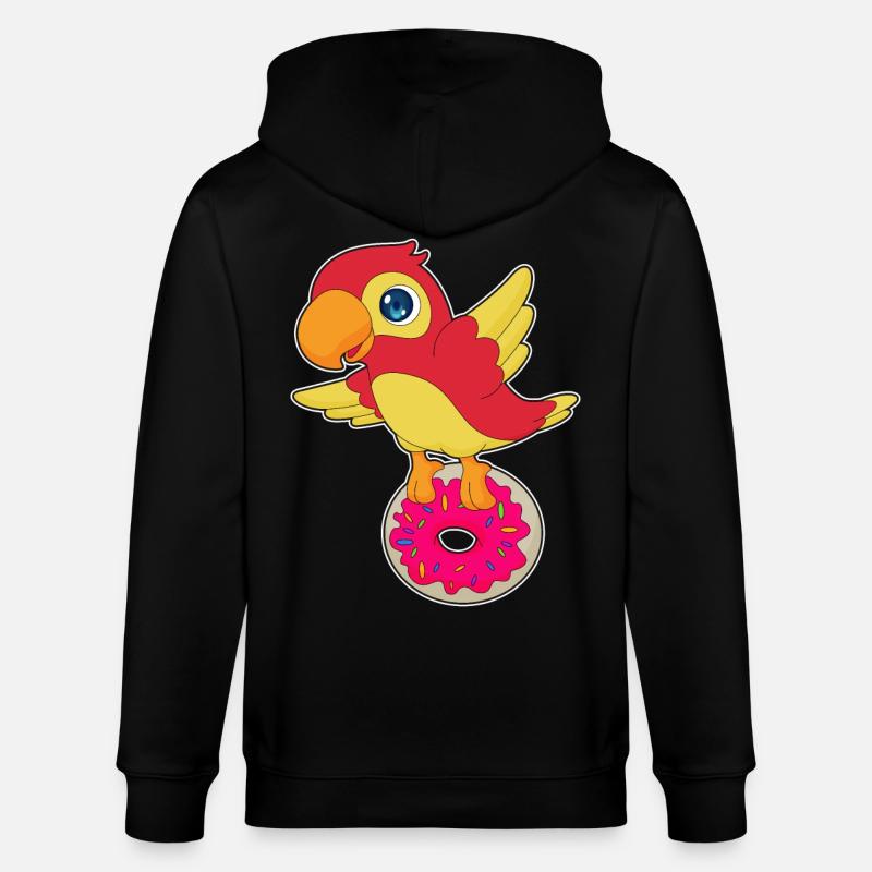 Beignet perroquet - Veste à capuche bio CULTIVATOR Stanley/Stella Unisexe - noir