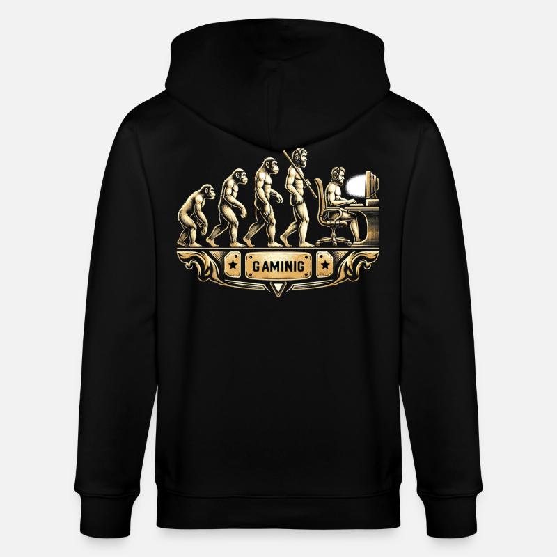 Évolution du rétro du jeu - Veste à capuche bio CULTIVATOR Stanley/Stella Unisexe - noir