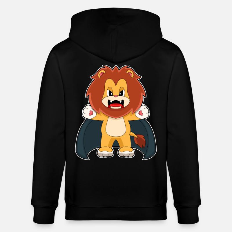 Lion Halloween Vampire - Veste à capuche bio CULTIVATOR Stanley/Stella Unisexe - noir