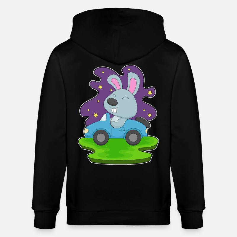 Voiture Lapin - Veste à capuche bio CULTIVATOR Stanley/Stella Unisexe - noir