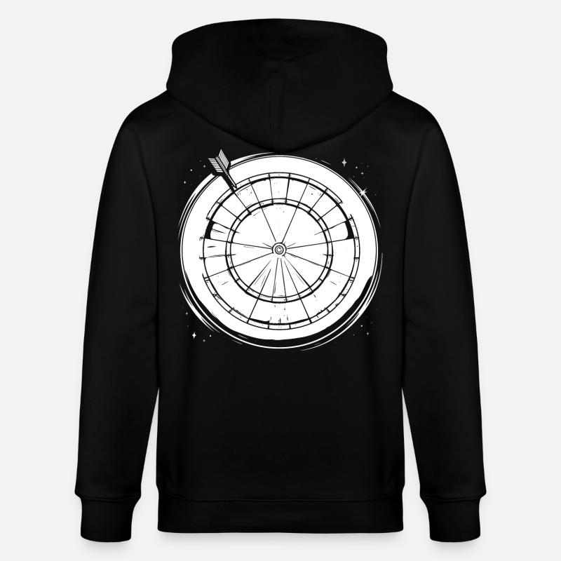 Dessin de fléchettes - Veste à capuche bio CULTIVATOR Stanley/Stella Unisexe - noir