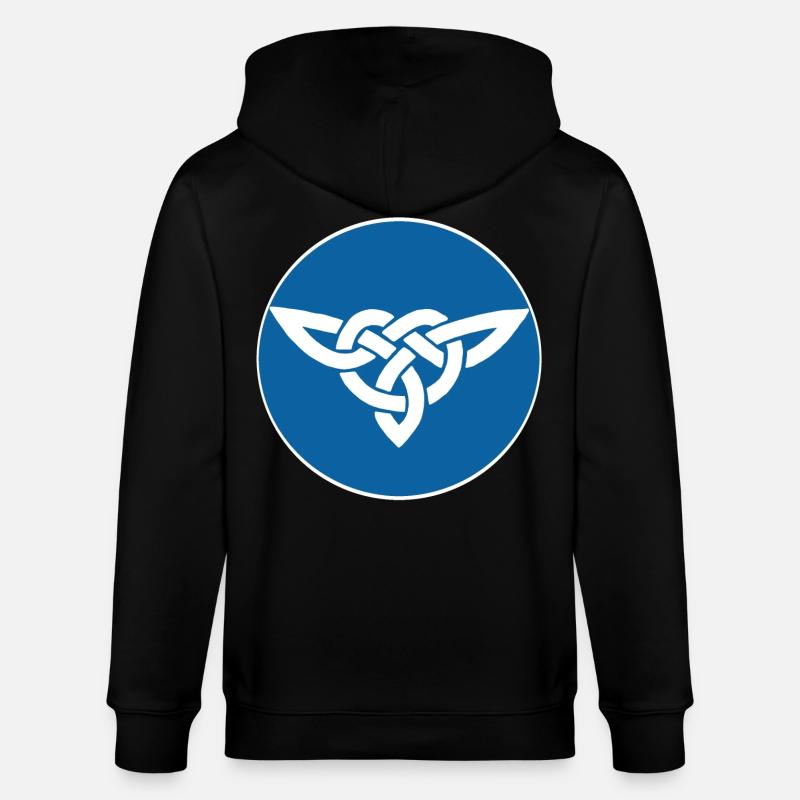 Blauer keltischer Vogel - Stanley/Stella Unisex Bio-Kapuzenjacke CULTIVATOR  - Schwarz