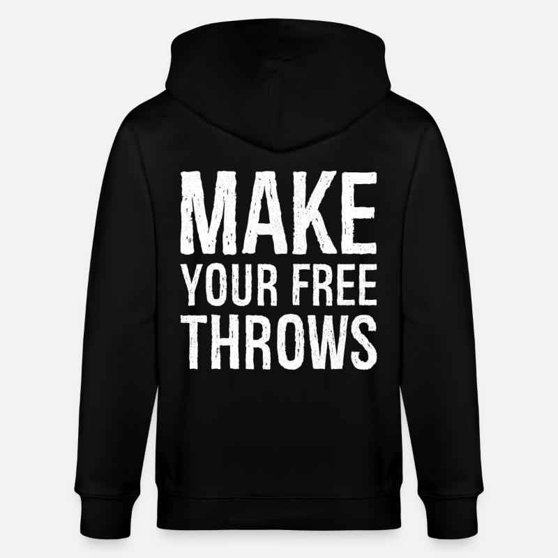 make your free throws - Stanley/Stella CULTIVATOR  Unisex Organic Hooded Jacket - black