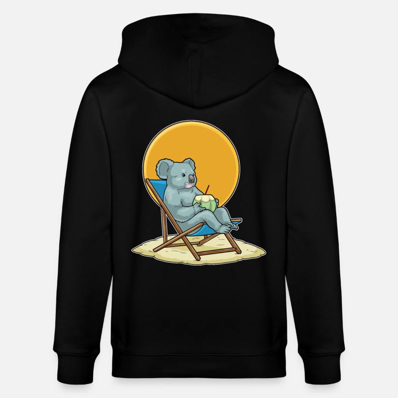 Koala Sommer Liege - Stanley/Stella Unisex Bio-Kapuzenjacke CULTIVATOR - Schwarz
