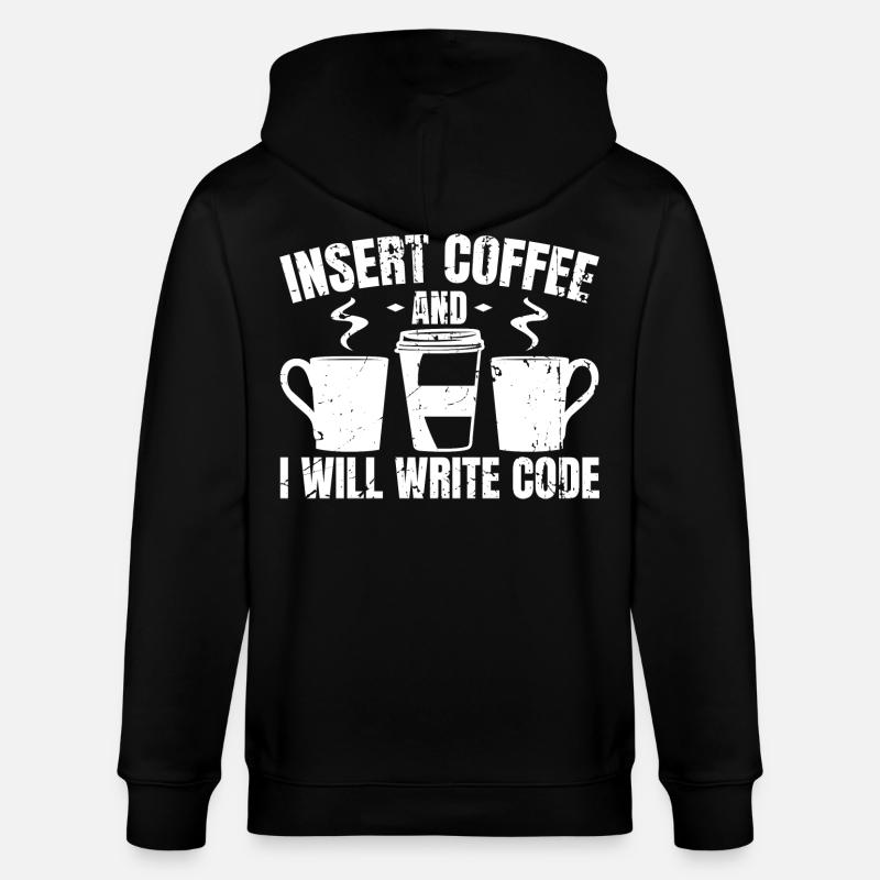 Programmeur Blagues drôles - Veste à capuche bio CULTIVATOR Stanley/Stella Unisexe - noir