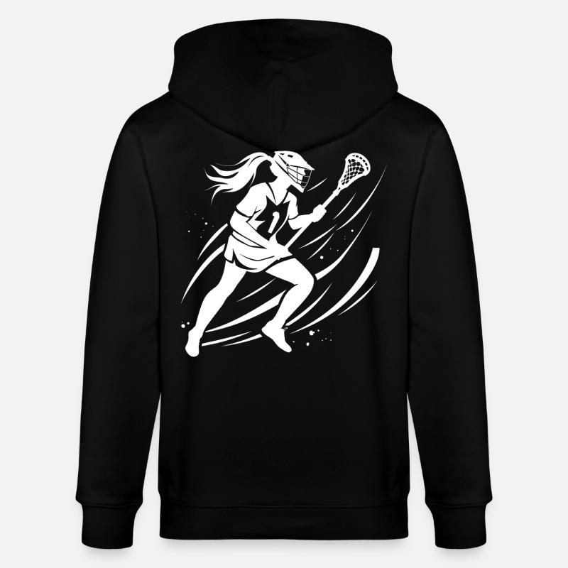 Lacrosse Mädchen - Stanley/Stella Unisex Bio-Kapuzenjacke CULTIVATOR - Schwarz