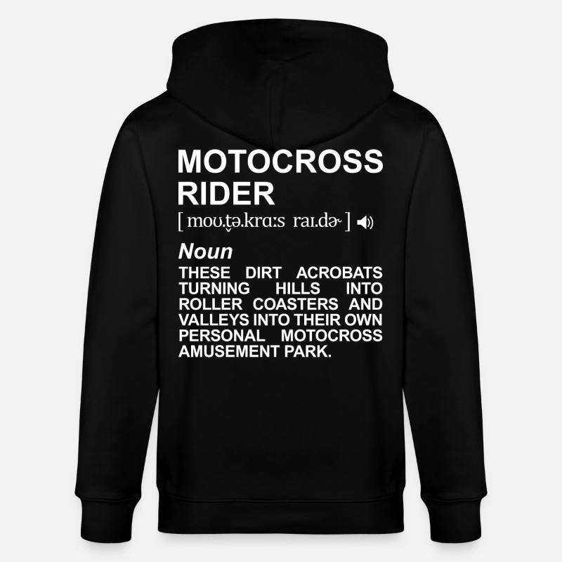 Définition du pilote de motocross - Veste à capuche bio CULTIVATOR Stanley/Stella Unisexe - noir