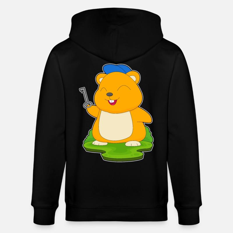 Clé du hamster - Veste à capuche bio CULTIVATOR Stanley/Stella Unisexe - noir