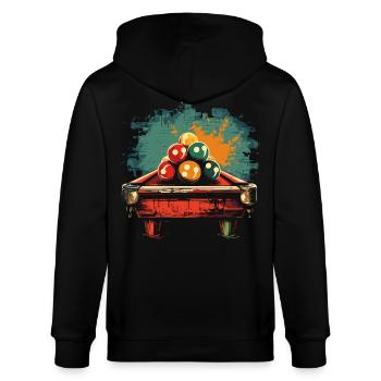 Billiard Comic Style - Stanley/Stella CULTIVATOR  Unisex Organic Hooded Jacket - black - Back - Anna (173cm)