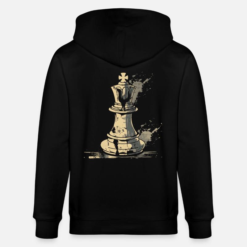 Graphiques de pièces d’échecs - Veste à capuche bio CULTIVATOR Stanley/Stella Unisexe - noir